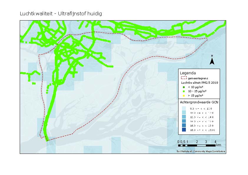 fig. 4.14 Luchtkwaliteit - Ultrafijnstof huidig