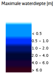 fig. 4.6a overstroming binnendijks legenda