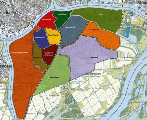 fig 5.8 afbeelding woonwijken met namen uit stadsatlas